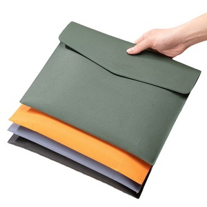 <span class=keywords><strong>A4</strong></span> carpeta de archivos bolsa suministros de oficina pu cuero bolso documento titular organizador logotipo personalizado - Product Image 1