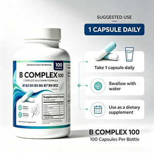 En Stock: <span class=keywords><strong>B</strong></span>-Complex Plus, 100 <span class=keywords><strong>C</strong></span>ápsulas, Suplemento de Vitaminas <span class=keywords><strong>B</strong></span> para Apoyar los Niveles de Energía y el Sistema Nervioso* - Product Image 4