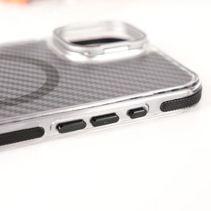 Étui magnétique JOYPORODO B147 à double tonalité avec motif en fibre de carbone et support d'objectif pour iPhone 12 13 14 15 16 17 Pro Max et <span class=keywords><strong>Samsung</strong></span> - Product Image 6