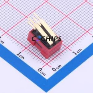 DA-02-R-T DIP Switch Switch Single Pole Single Throw 2 2.54mm 25mA - Product Image 2