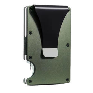 Cartera magnética minimalista delgada personalizable para hombres, diseño de fábrica, acero inoxidable, bloqueo <span class=keywords><strong>RFID</strong></span>, Metal, alambre de aluminio, EDM - Product Image 4