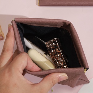 Customized <b>Makeup</b> Lipstick <b>Bag</b> Waterproof Pu Leather Cosmetic Travel Purse Coin Jewelry Pouch Luxury Leather <b>Makeup</b> <b>Bag</b> - Product Image 4