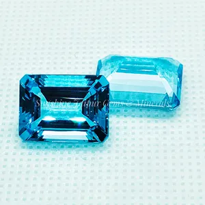 " 13X18mm Octagon Cut Natural Sky Blue Topaz " Wholesale Factory Price High Quality Faceted Loose Gemstone Per Carat | SKY BLUE