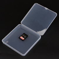 Boîte de rangement multifonctionnelle carrée fine en plastique PP transparent, moderne, pour bureau, emballage de cartes, sans couvercle, moulée par injection, avec logo personnalisé