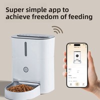 3L WiFi App-bestuurde video 304 roestvrijstalen kom getimede kwantitatieve kleine automatische slimme voerbak voor katten en honden modern