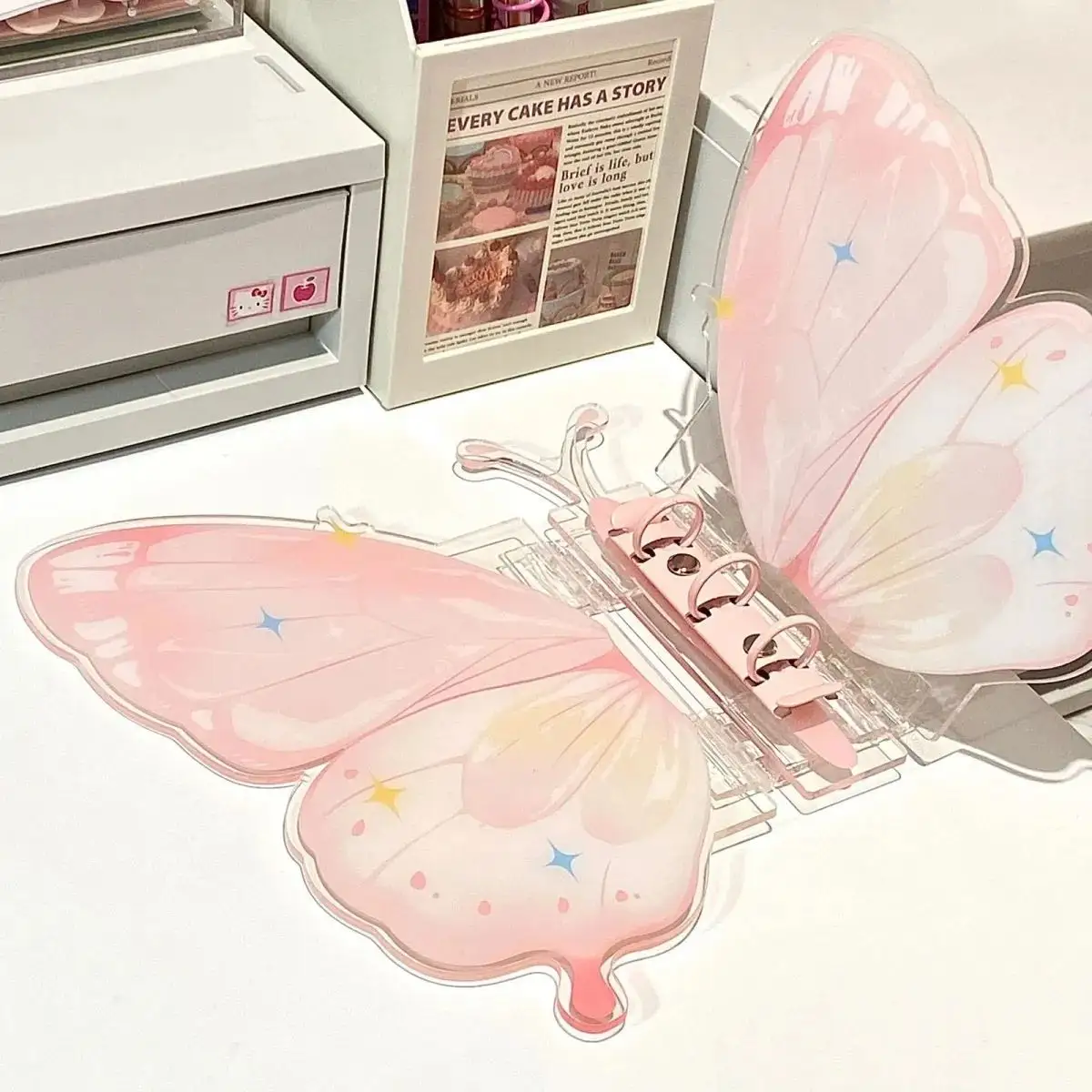 Lindo Kpop Photocard Carpeta de mariposa Volver a la escuela Tarjetero Álbum Photocard Collect Book Papelería