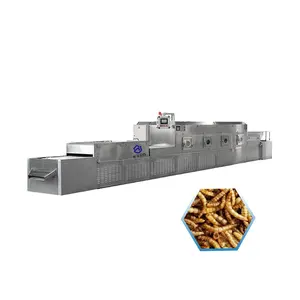 Microondas Industrial Vivo Preto Soldado Voar Larvas BSF Equipamento De Secagem Rápida Mealworms Máquina De Desidratação Secador Secador