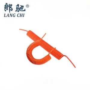 Air Brake Pneumatic Recoil Spiral Hose Flexible Spring Coiled Air Compressor Self Coiling Curly Tube