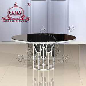 โต๊ะเค้กกลมสีดำ MDF สำหรับใช้กลางแจ้งเฟอร์นิเจอร์ตกแต่งโรงแรมใหม่ทันสมัยทันสมัย2025 - Product Image 2