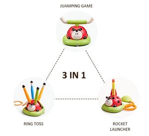 Nouvel arrivage Jeu de saut Anneau de lancer <span class=keywords><strong>Rocky</strong></span> Launcher 3 en 1 Exercices d'extérieur d'intérieur Jouets d'extérieur Ensemble de jeu de sport pour enfants avec musique - Product Image 2