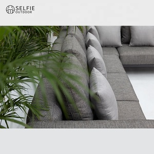 Meubles en teck Patio extérieur chaise en aluminium Table à manger extensible canapé d'extérieur - Product Image 4