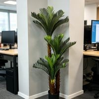 Palmier Sago Artificiel de 150 cm le Plus Vendu pour Cérémonies de Remise de Diplôme et Mariages, Plante en Pot en Plastique Écologique pour la Décoration Intérieure du Salon
