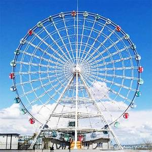 Manèges de fête foraine, grande roue de 65 m, attraction de parc d'attractions en plein air, construction en acier, certifiée CE, haute capacité - Product Image 3
