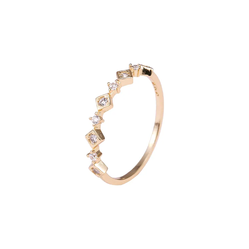 2020 패션 반지 다이아몬드 여성 보석 18k 골드 로듐 925 스털링 실버 성명 반지