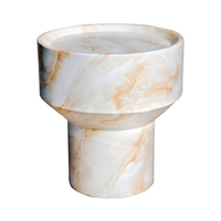 Table d'appoint en marbre de haute qualité, design moderne 2025, style noir, décorative, durable, écologique, facile à assembler, meubles pour la maison