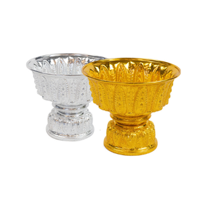 ถาดเสิร์ฟอลูมิเนียมสีเงินแบบดั้งเดิมของไทยทำด้วยมือ2023ดีไซน์ใหม่พร้อมถาดสลักลายนูนแบบอิสระงานแฮนด์เมดในประเทศไทย - Product Image 1