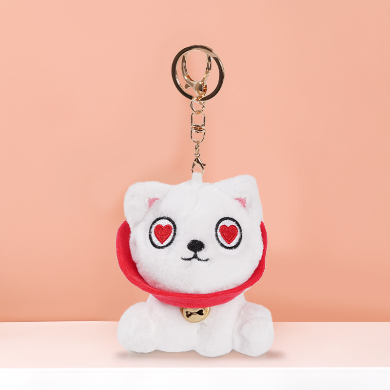 4 inch 10cm cat ball white cat