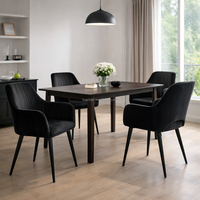 Chaise de restaurant de luxe en velours Chef Spotlight TUQ pour steakhouse, chaises de restaurant avec dossier de soutien pour brasserie