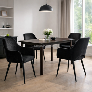 Chaise de restaurant de luxe en velours Chef Spotlight TUQ pour steakhouse, chaises de restaurant avec dossier de soutien pour <span class=keywords><strong>brasserie</strong></span> - Product Image 1