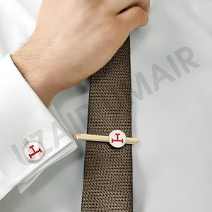 Nouvelle Tendance 2026 : Ensemble Maçonnique en Soie Tricotée (Cravate, Boutons de Manchette et Pince à Cravate) – Fabrication Usine – En Vente - Product Image 5