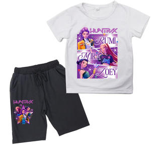 I nuovi cacciatori di demoni KPop stampano abbigliamento sportivo Casual a maniche corte per bambini - Product Image 2
