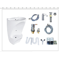 Robinet monotrou intégré pour lavabo d'ablution urinaire, conçu pour les rituels musulmans, simplifiant les routines de purification pour la salle de bain