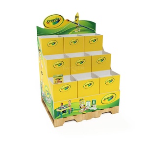 ชั้นวางสินค้าแบบพับได้ทำจากกระดาษแข็ง สำหรับหนังสือ ของเล่น ร้านค้าปลีก ซูเปอร์มาร์เก็ต พาเลทกระดาษตั้งพื้นขนาดใหญ่ ชั้นวาง POS - Product Image 4