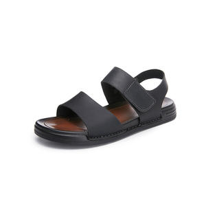 Sandalias de Verano 2026 para Hombre, de Cuero Genuino, con una Sola Correa de Velcro, Transpirables, Frescas, Cómodas, Casuales, Cosidas a Mano - Product Image 5