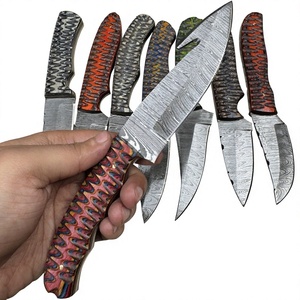Couteau à lame fixe Drop Point en acier Damas pour le camping et la survie - Prix compétitifs pour les détaillants - Product Image 5