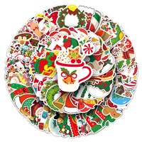 Stiker kamera grosir pabrik 102 buah perasaan suasana liburan stiker dekorasi Natal PVC tahan air (EF)