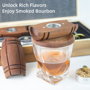 カスタムベストセラー昔ながらの喫煙者木製キットクリスマスギフト4フレーバーカクテルとウイスキー喫煙者セットパーティー喫煙ツール - Product Image 3