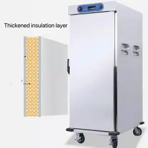 Commercial Mobile Insulated Food Cabinet Heated Hot Holding Cabinet Food Banquet Warmer Cabinet Cart