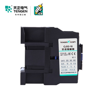 Contacteur AC Tengen Cjx2-18 18A 380V 24V 220V 110V 36V Montage sur rail DIN Triphasé - Product Image 1