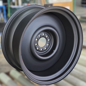 Raytop Nouvelle jante lisse noire mate de 20 <span class=keywords><strong>pouces</strong></span> 5x114.3x120.65 5x127x139.7 20x8 20x9 20x10 Décalage personnalisé Jante classique avec capuchon - Product Image 2