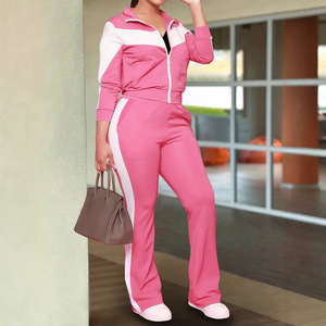 Nuovo Modello 2026 Bestseller: Completo Donna Elegante e Comodo con Felpa Sportiva a Contrasto con Zip e Pantaloni Casual - Product Image 4