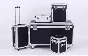 Flight Case en alliage d'aluminium personnalisé en usine pour moniteur d'ordinateur et haut-parleur de batterie OEM pris en charge dans le matériel routier