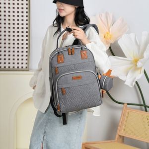 Custom Your Logo Waterproof Mommy <b>Backpack</b> Set 2pcs Portable Baby Diaper Bags With USB - Product Image 3