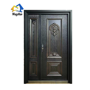 Porte de sécurité en acier à <span class=keywords><strong>prix</strong></span> compétitif, porte d'entrée principale, design extérieur, <span class=keywords><strong>double</strong></span> porte de luxe, dernier design, porte en fonte - Product Image 2