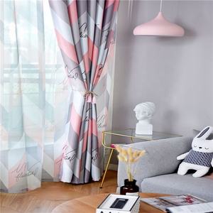 Belle Vague Impression Style En Gros <span class=keywords><strong>Pas</strong></span> <span class=keywords><strong>Cher</strong></span> Décoratif Maison Personnalisé Isolation <span class=keywords><strong>Thermique</strong></span> Polyester Blackout Fenêtre <span class=keywords><strong>Rideaux</strong></span> // - Product Image 5