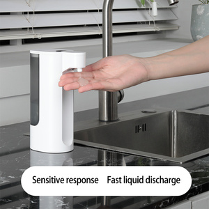Mới Nhất Có Thể Sạc Lại 400Ml Thông Minh Cảm Biến Tự Động Nước Rửa Tay <span class=keywords><strong>Dispenser</strong></span> ABS Cho Khách Sạn Nhà Bếp Phòng Tắm Chất Lỏng Món Ăn Xà Phòng Gel - Product Image 3