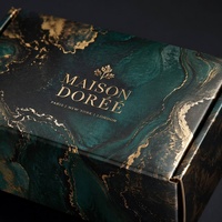 Boîtes personnalisées avec logo, gris moka, or rose, motif pincelé, en carton ondulé, pour envoi postal, cadeau de luxe, cosmétiques, petites entreprises, doublées éponge, recyclées