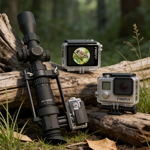 Hunting Universal Scope Camera Mount Adapter Smartphone Action Cam for GoPro DJI OSMO Insta360 Video Recording Share View