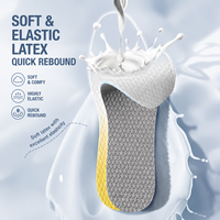 Semelles intérieures pour chaussures absorbant la transpiration, en mousse, respirantes, surface en maille, confort doux, sensation pieds nus