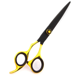 Ciseaux de coiffure professionnels en acier inoxydable à pointe arrondie, outil de barbier avec repose-doigts réglable en plastique - Product Image 3