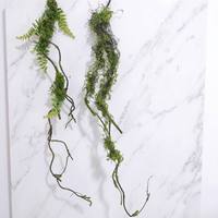 Plantes de fougère artificielles réalistes, fabriquées à la main; buisson de verdure synthétique en plastique pour