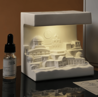 Lampe d'aromathérapie sur le thème de Santorin Diffuseur de gypse Gradation de nuit pour chambre Parfum anti-moustiques Personnalisable OEM/ODM