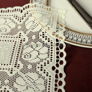 Nordic Style Lace Table Mat <b>Square</b> Polyester Washable Home Decorative Use - Product Image 2