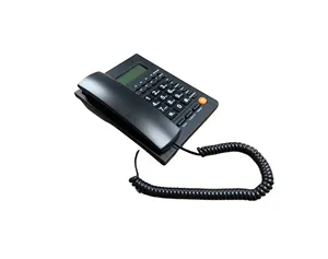 Téléphone filaire d'identification de l'appelant fixe en gros d'usine, téléphone de bureau à domicile d'hôtel