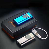 Vente en gros de briquet plasma électrique rechargeable au design moderne, nouveauté rechargeable par USB, cigarettes en métal, cadeaux sans flamme