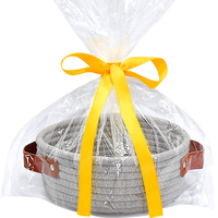 Panier de rangement en corde de coton écologique et durable, petit format, design mignon, idéal pour la salle de bain - Vente chaude